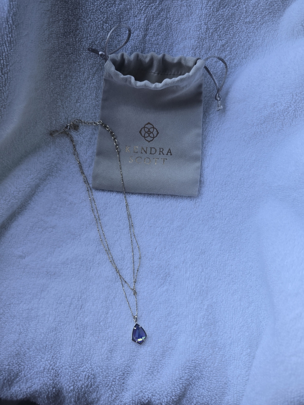 Kendra Scott Gold Necklace with Teardrop Pendant